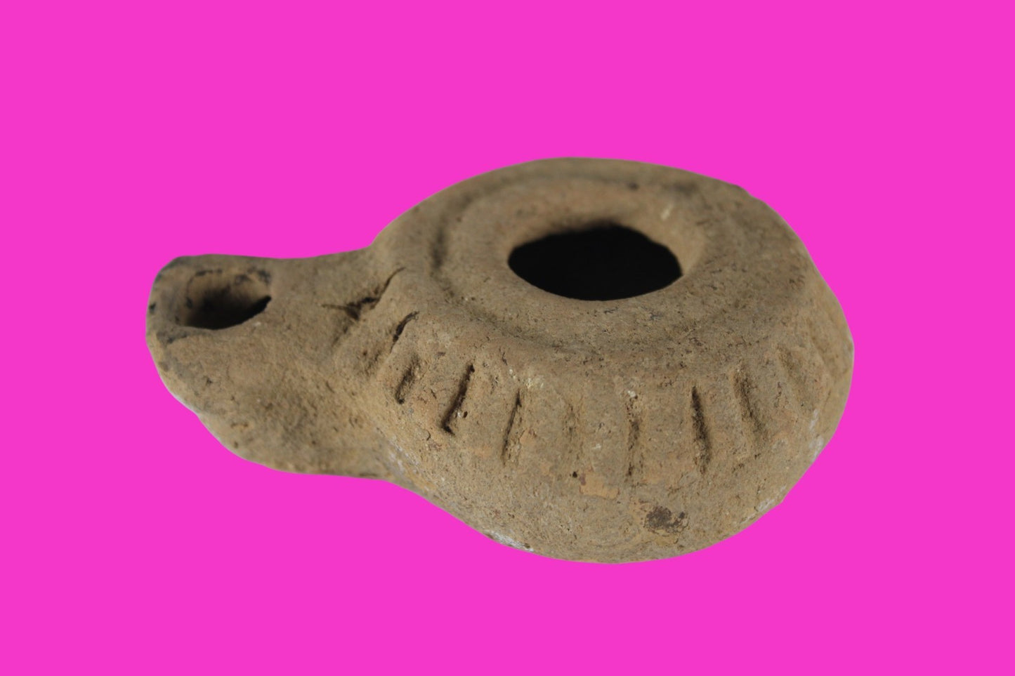 Holy Land Oil Lamp Ancient Artifact Time of Jesus & Apostles 63BC-323AD COA 158
