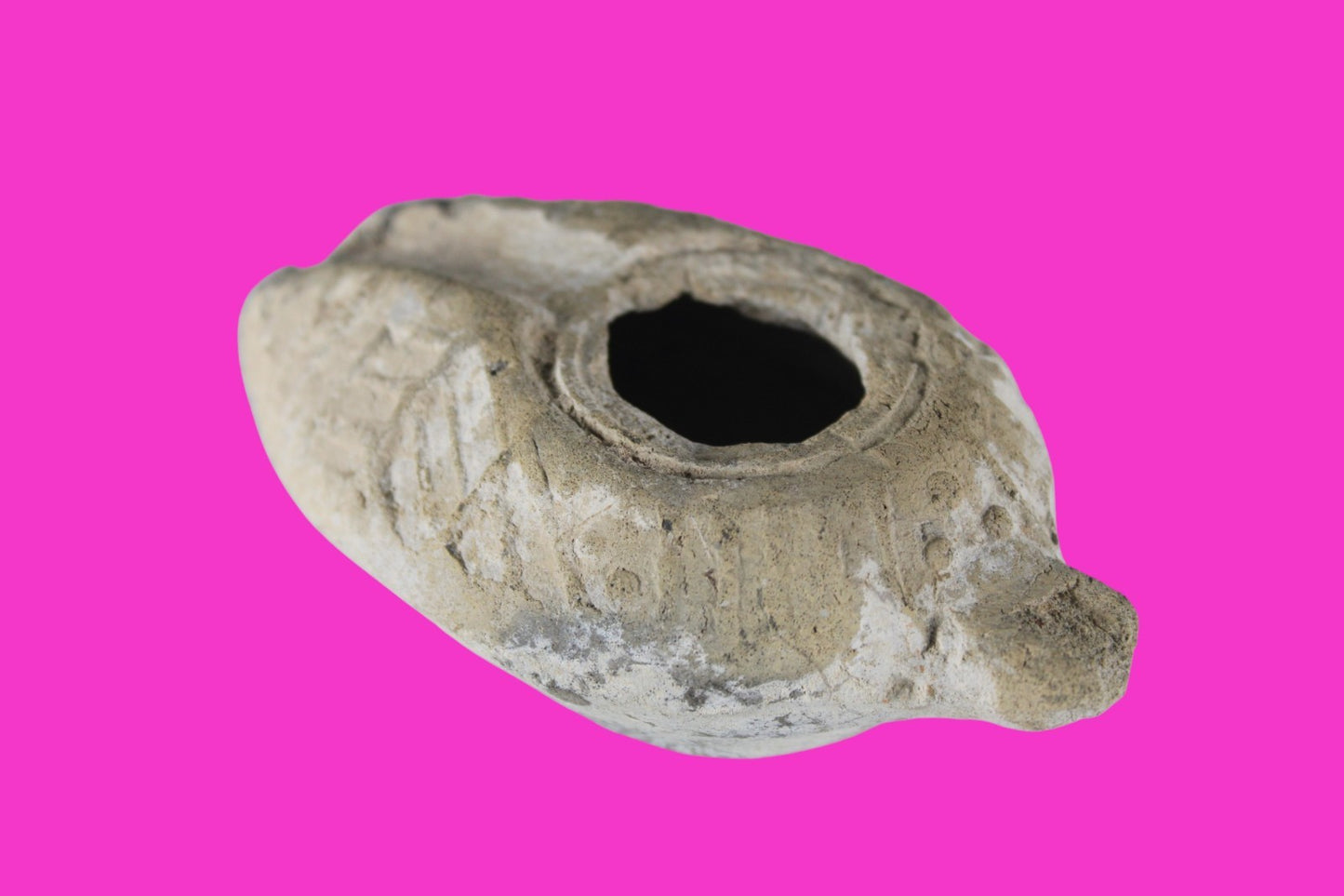 Holy Land Oil Lamp Ancient Artifact Time of the Christians 313-636 AD COA 206