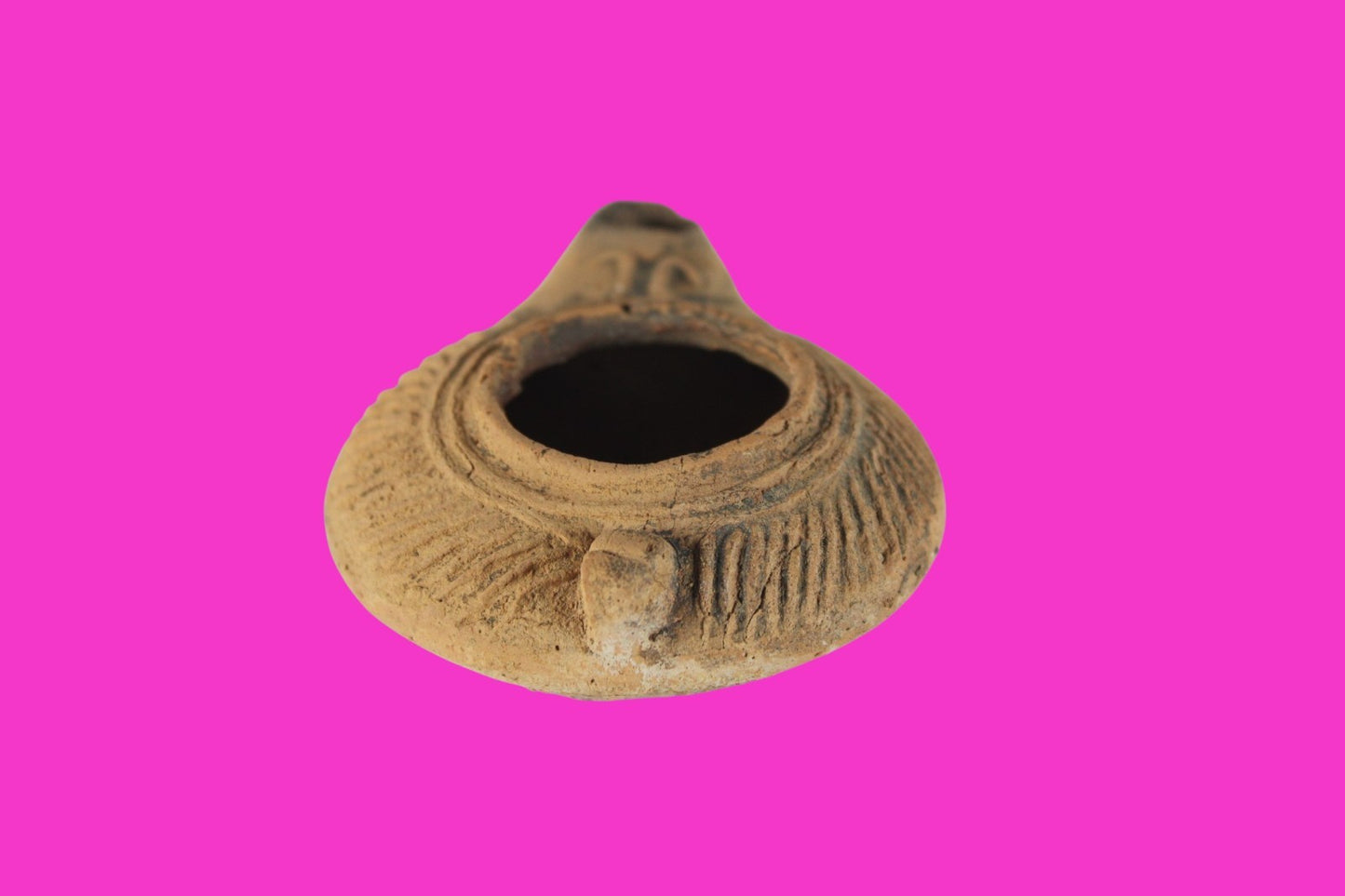Holy Land Oil Lamp Ancient Artifact Time of Jesus & Apostles 63BC-323AD COA 159