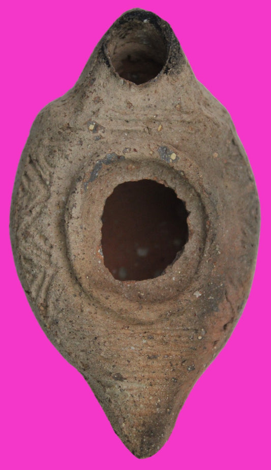 Holy Land Oil Lamp Ancient Artifact Time of Jesus & Apostles 63BC-323AD COA 154