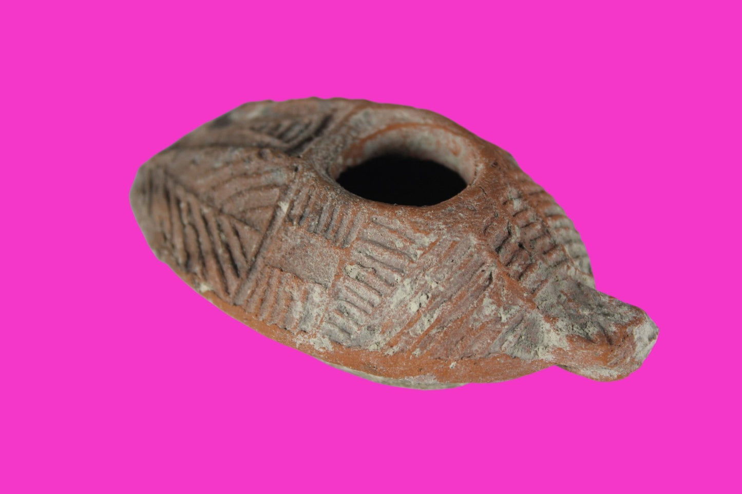 Holy Land Oil Lamp Ancient Artifact Time of the Christians 313-636 AD COA 194