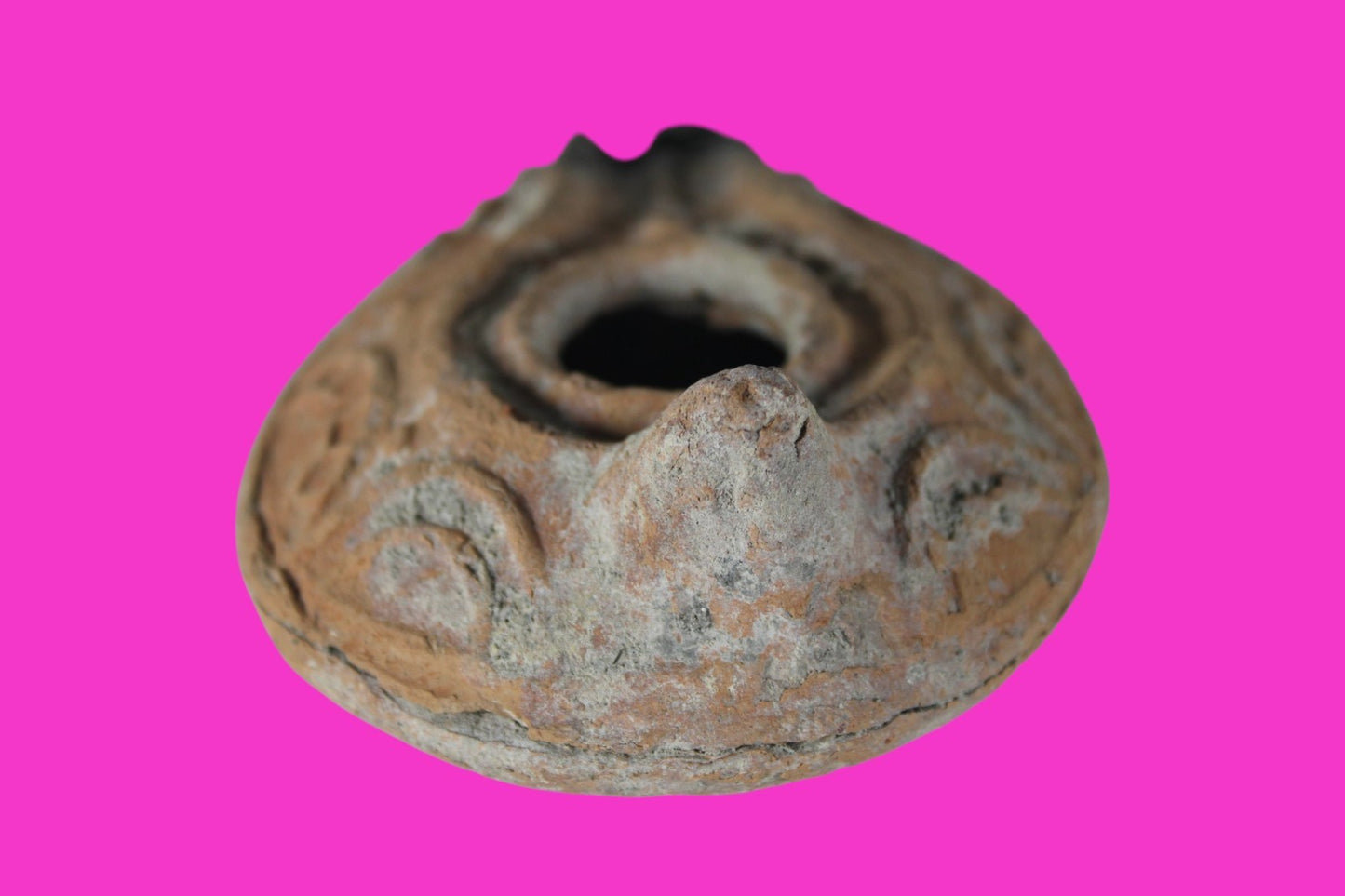 Large Holy Land Oil Lamp Ancient Artifact Time of Christians 313-636 AD COA 199