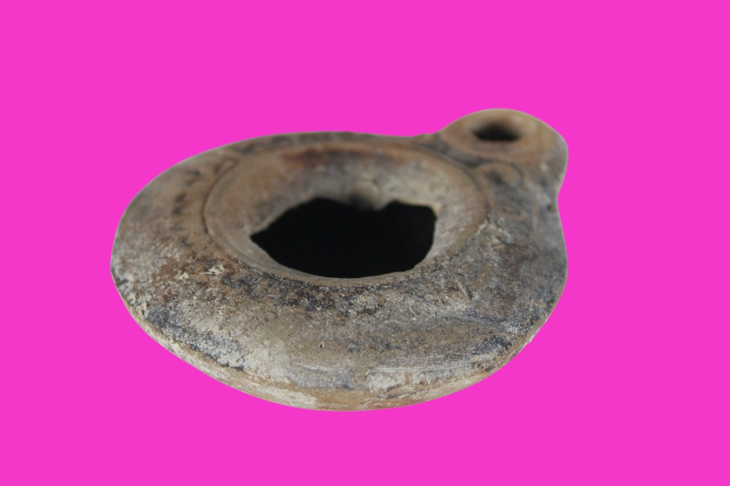 Holy Land Oil Lamp Ancient Artifact Time of Jesus & Apostles 63BC-323AD COA 160