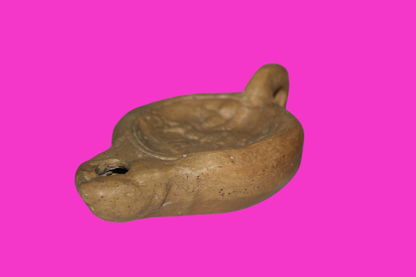 Four Horse War Chariot Oil Lamp Ancient Holy Land Artifact 200-400 AD COA J123