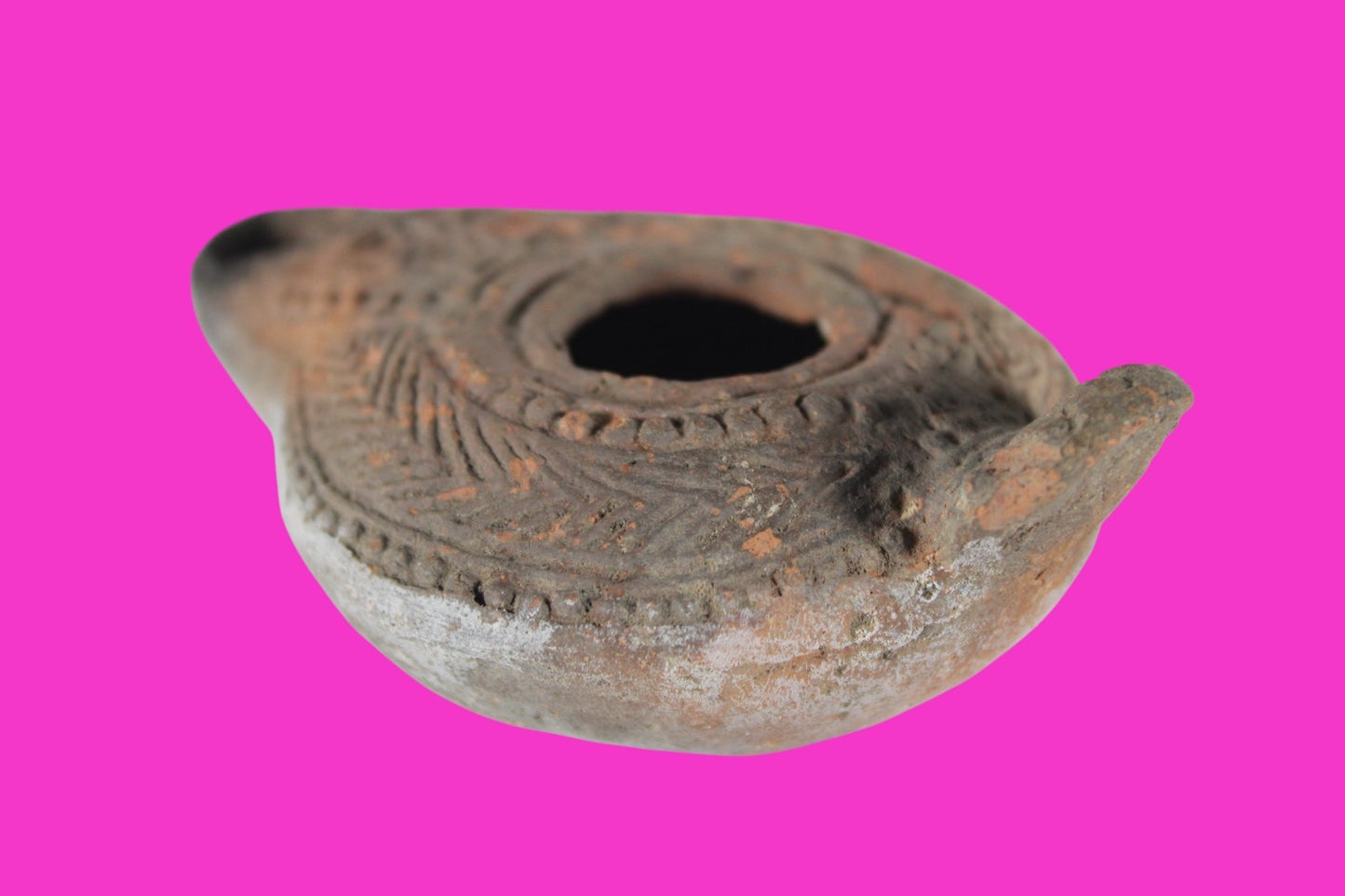 Holy Land Oil Lamp Ancient Artifact Time of the Christians 313-636 AD COA 175
