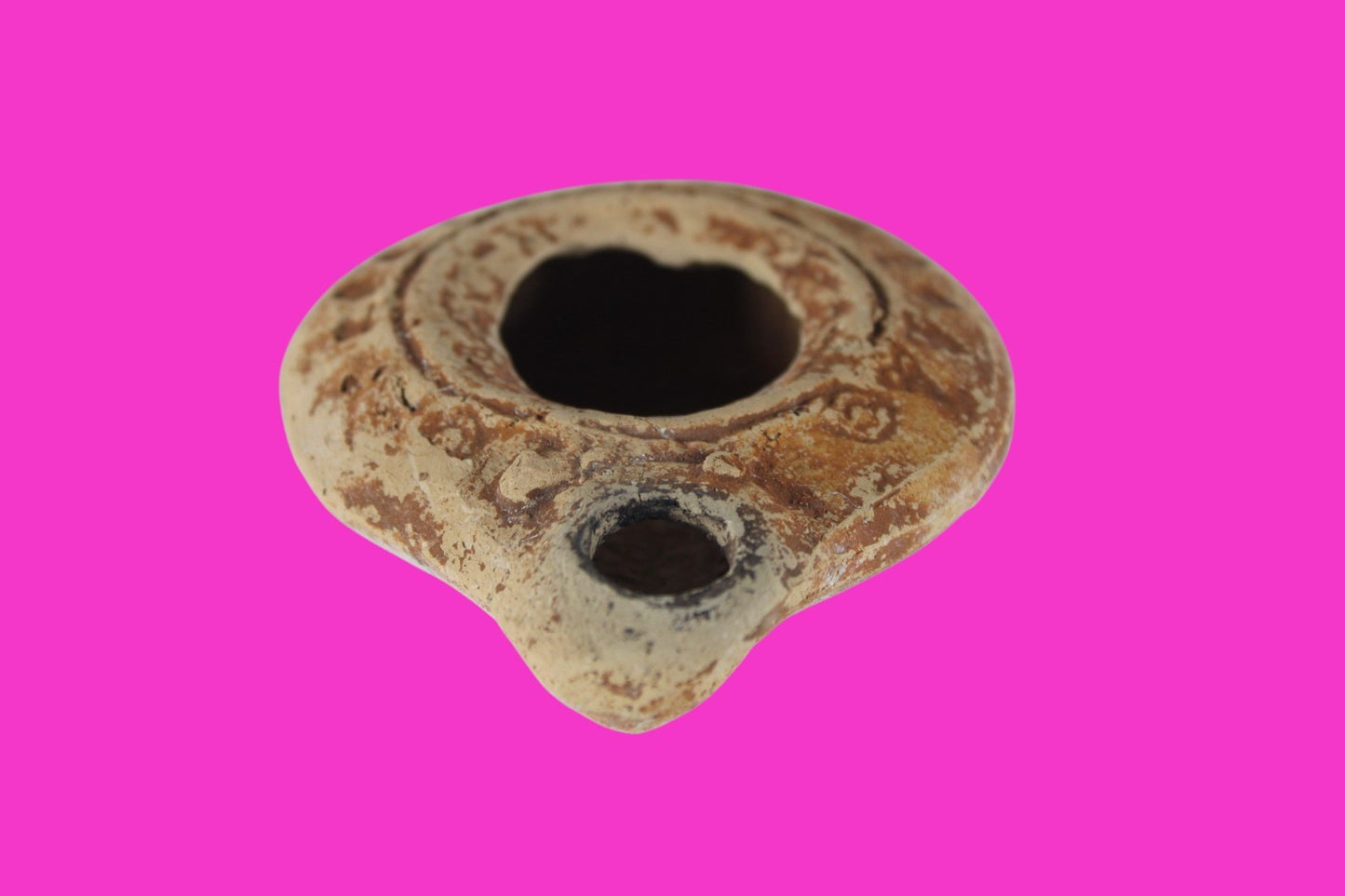 Holy Land Wine Juglet Time Of Joshua Made by Tribe of Dan in Tel Yahud COA Z05