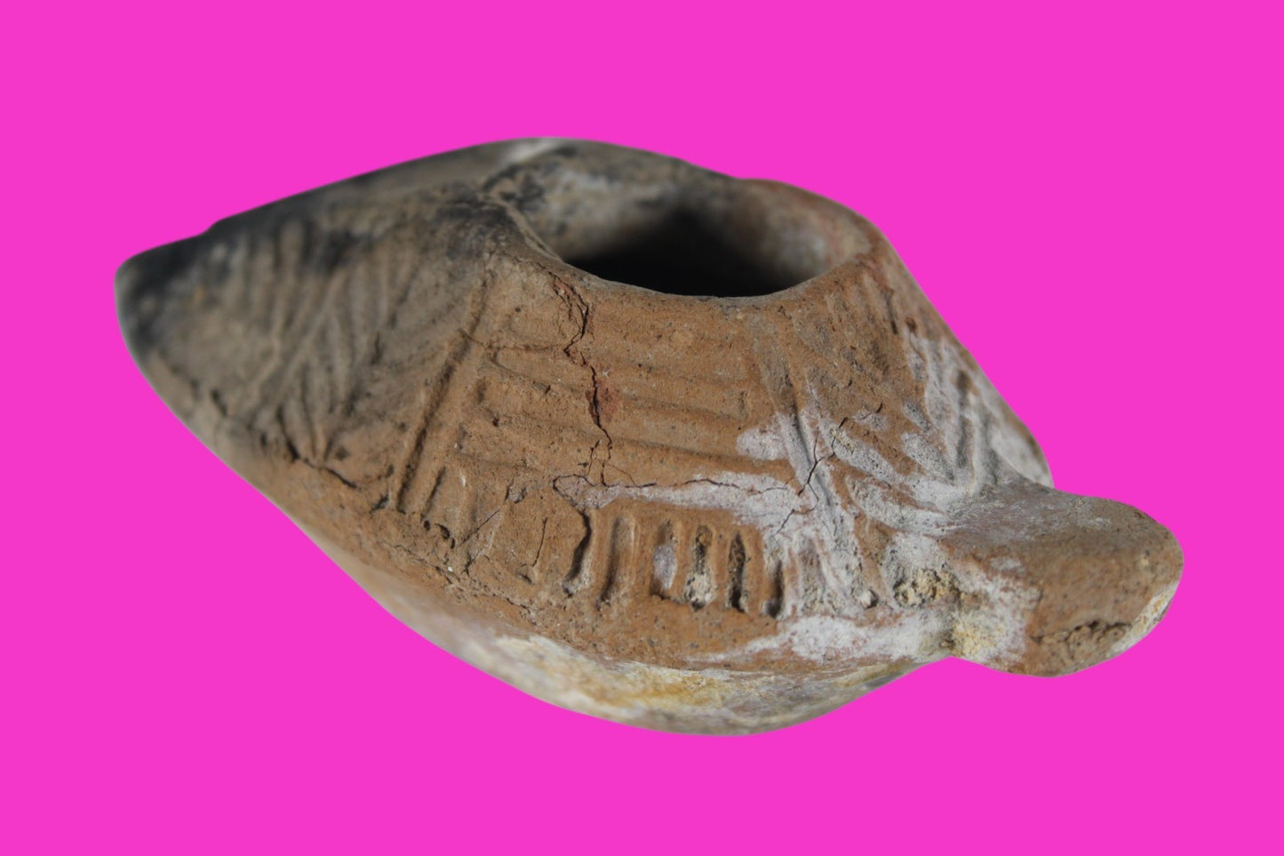 Holy Land Oil Lamp Ancient Artifact Time of the Christians 313-636 AD COA 189