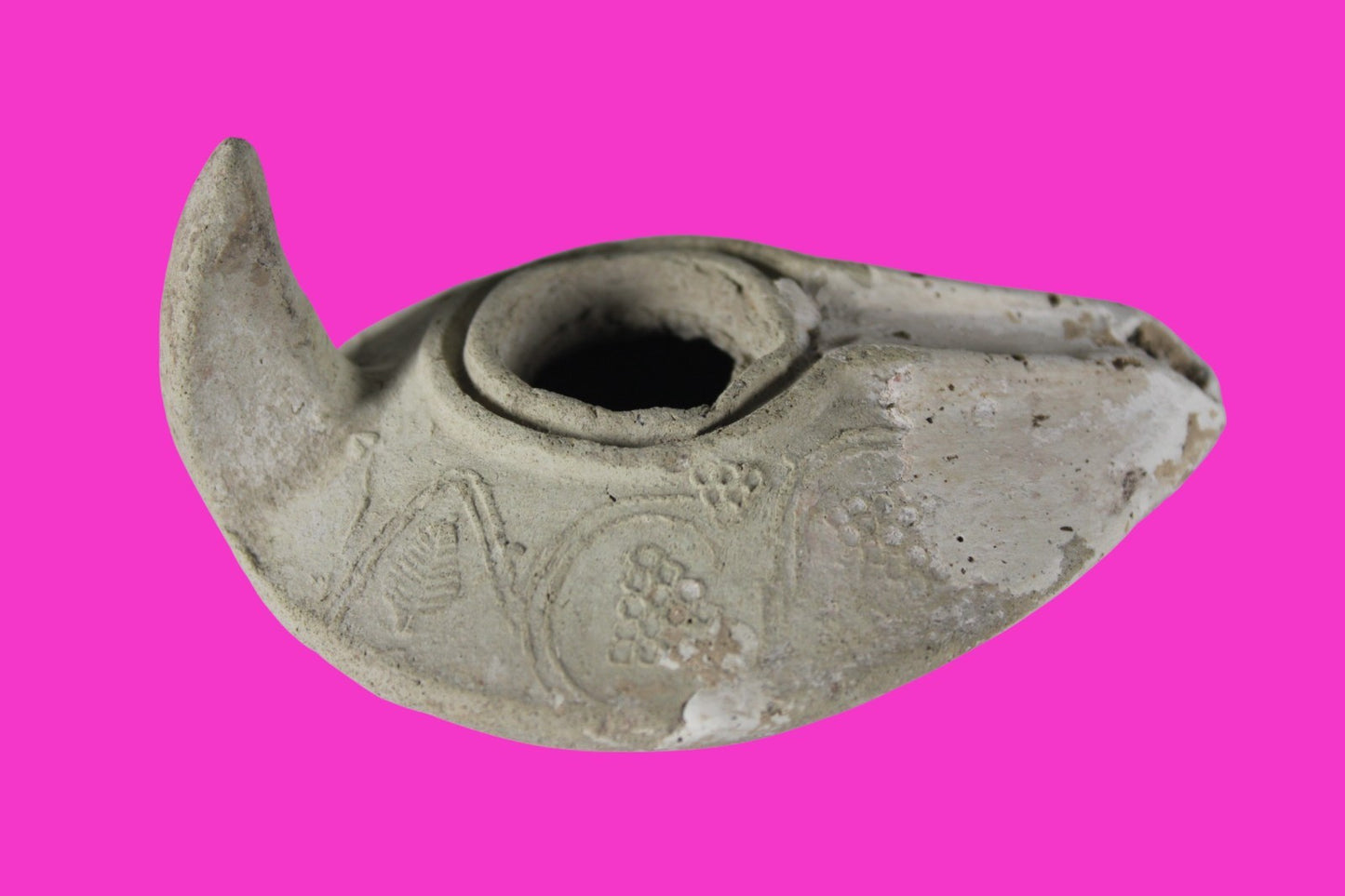 Holy Land Oil Lamp Ancient Artifact Time of the Christians 313-636 AD COA 191