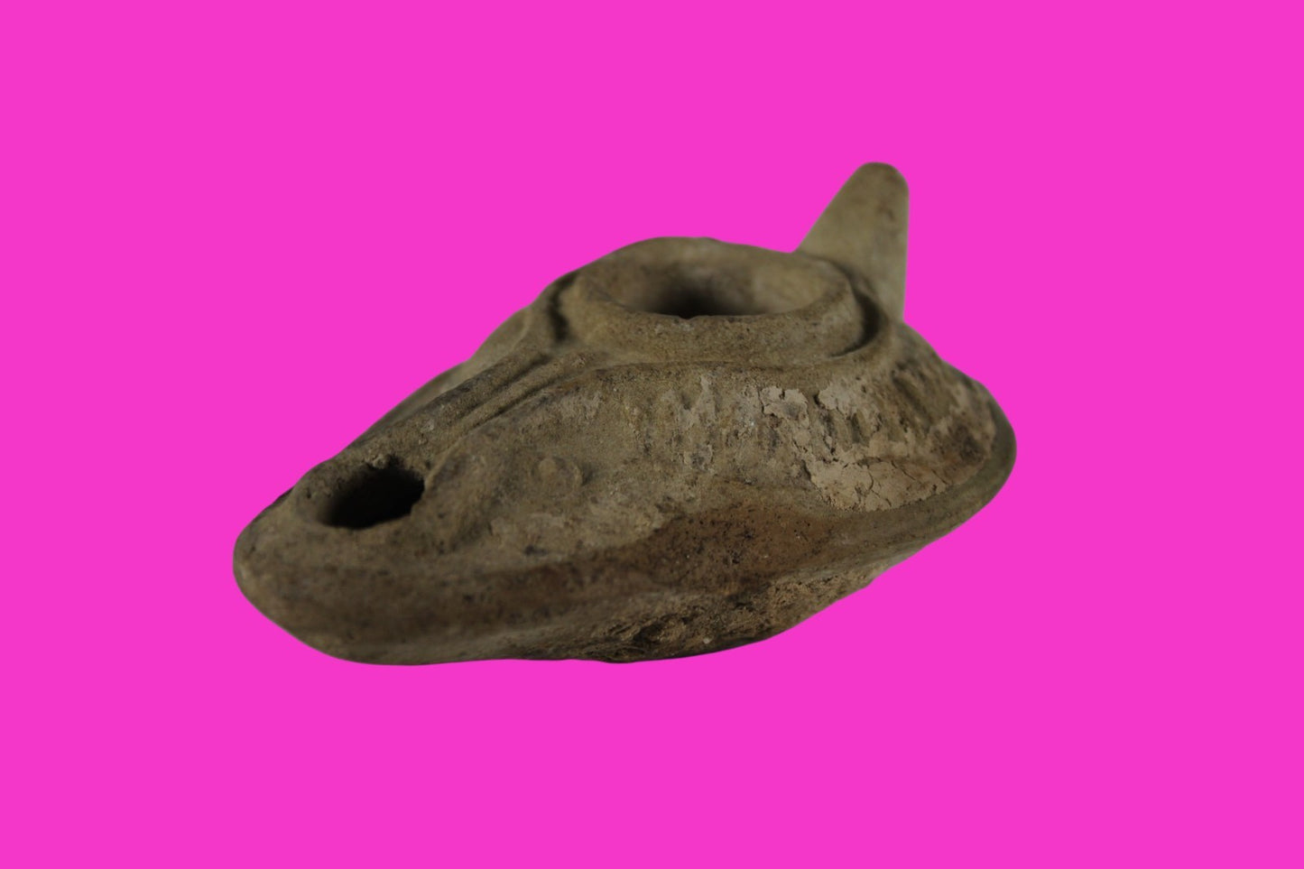 Ancient Holy Land Oil Lamp Artifact  From Jesus Christ Homeland 400-600AD COA 35