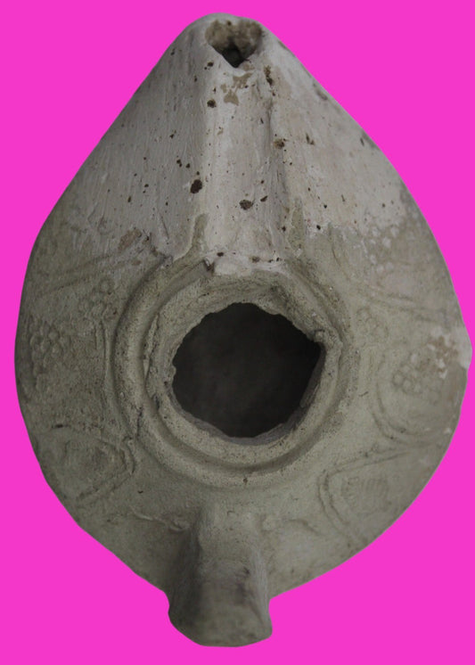 Holy Land Oil Lamp Ancient Artifact Time of the Christians 313-636 AD COA 191