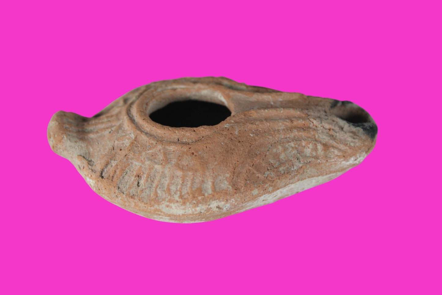 Holy Land Oil Lamp Ancient Artifact Time of the Christians 313-636 AD COA 195