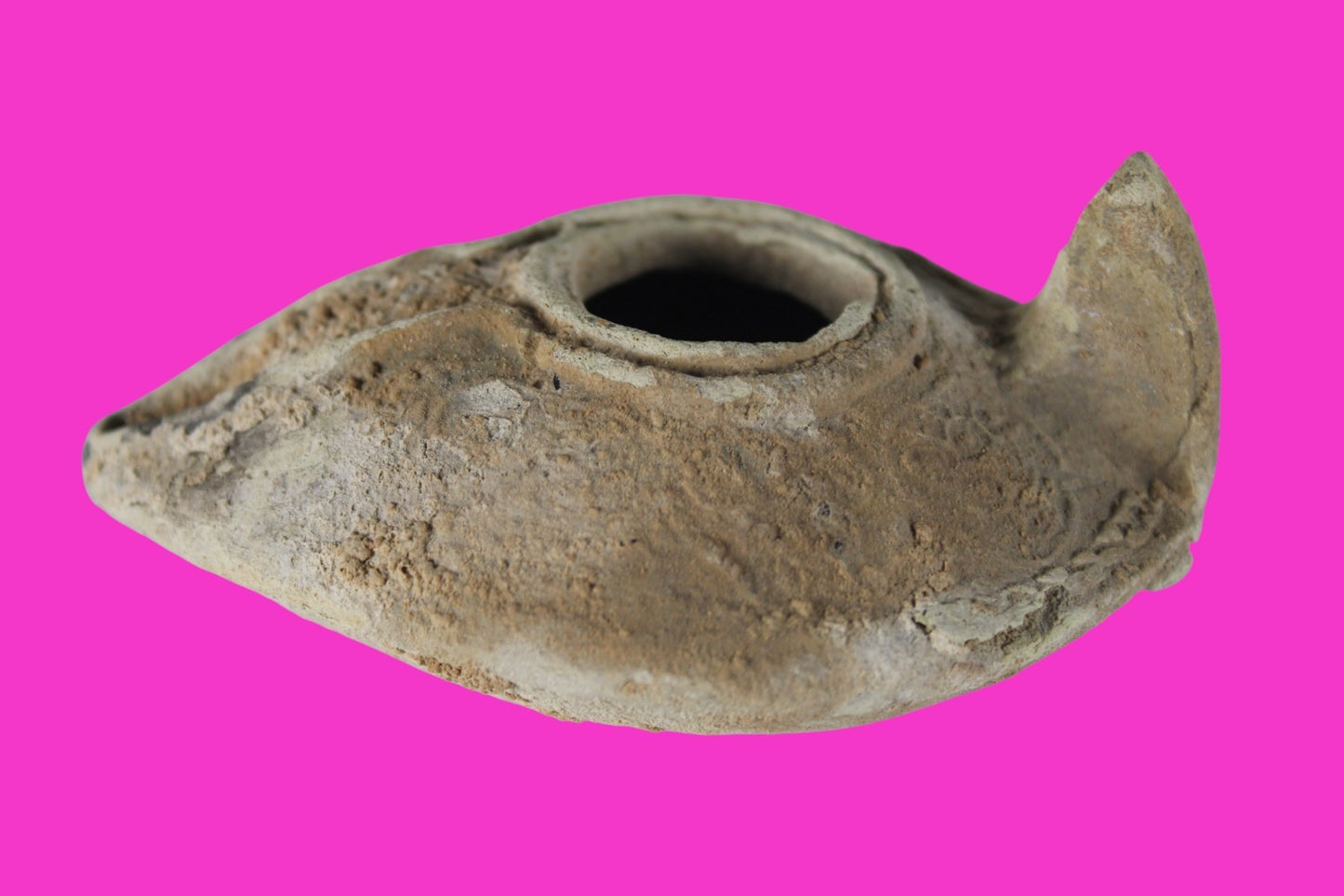 Holy Land Oil Lamp Ancient Artifact Time of the Christians 313-636 AD COA 197