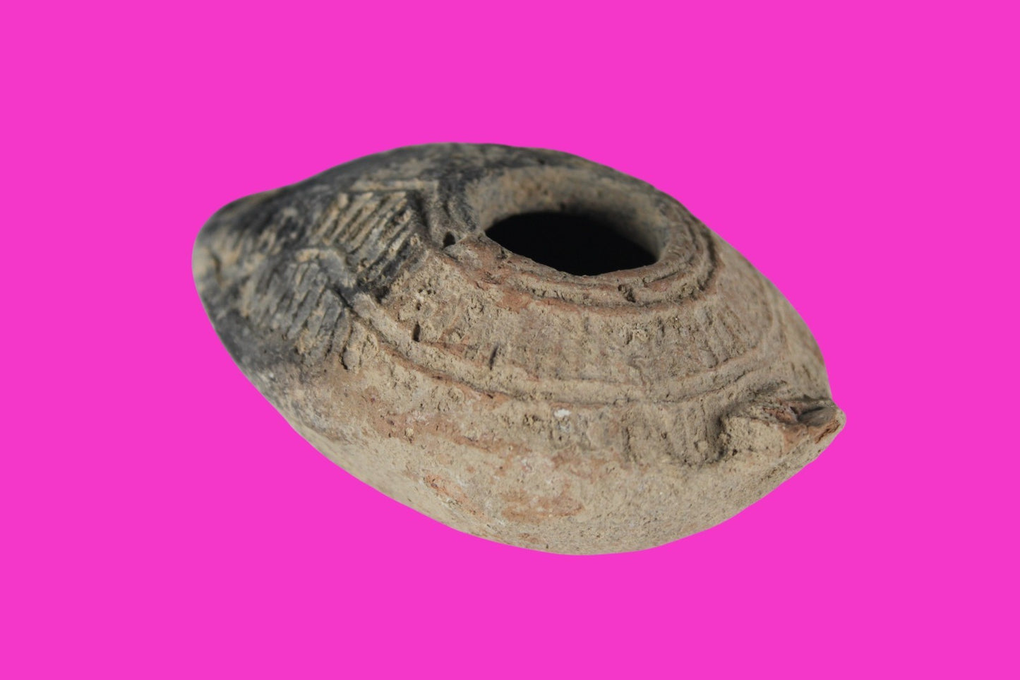 Holy Land Oil Lamp Ancient Artifact Time of the Christians 313-636 AD COA 223