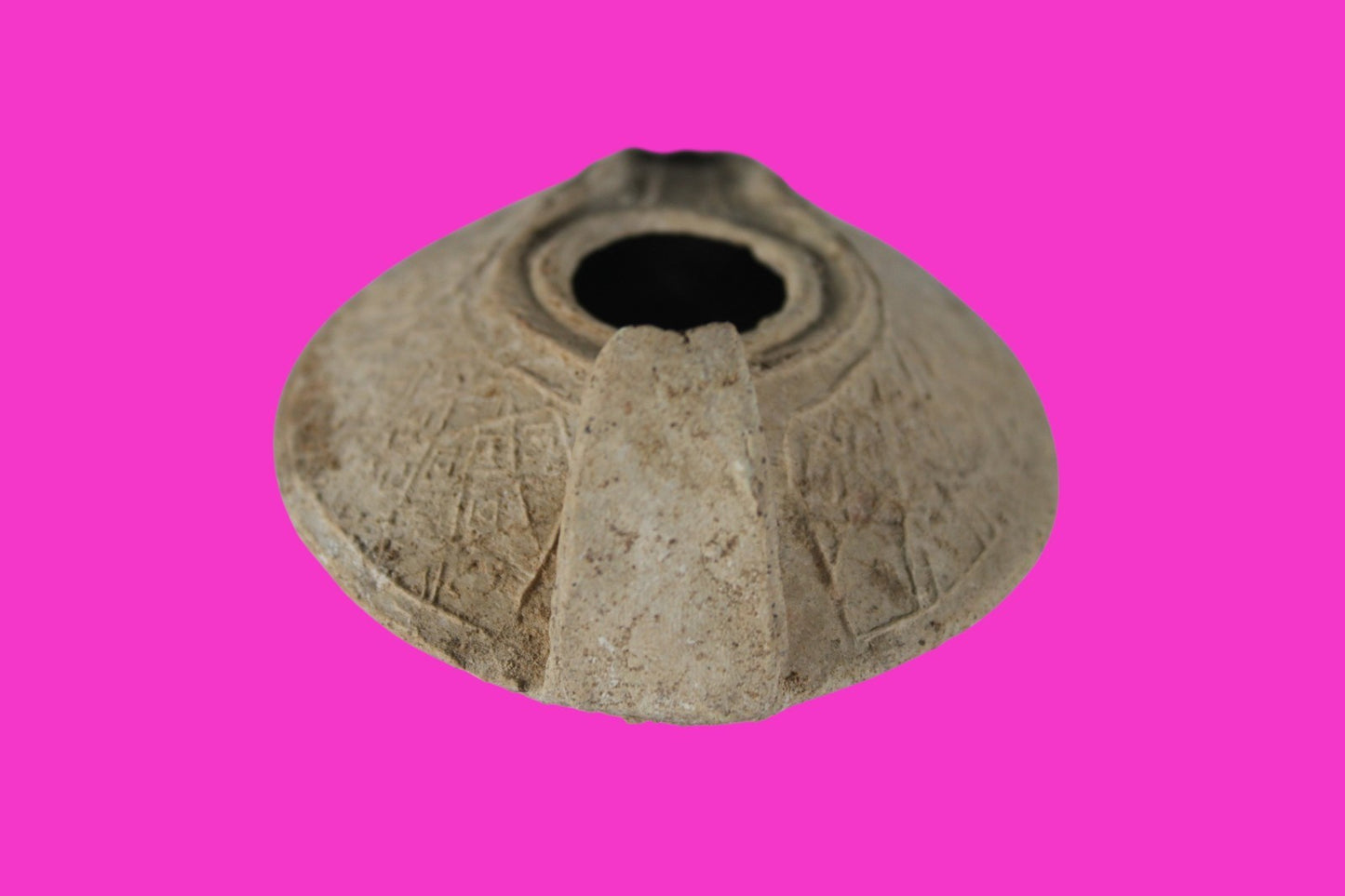 Holy Land Oil Lamp Ancient Artifact Time of the Christians 313-636 AD COA 221