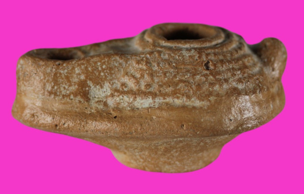 Ancient Holy Land Oil Lamp Artifact Jesus Christ Homeland 100 - 400 AD COA L07