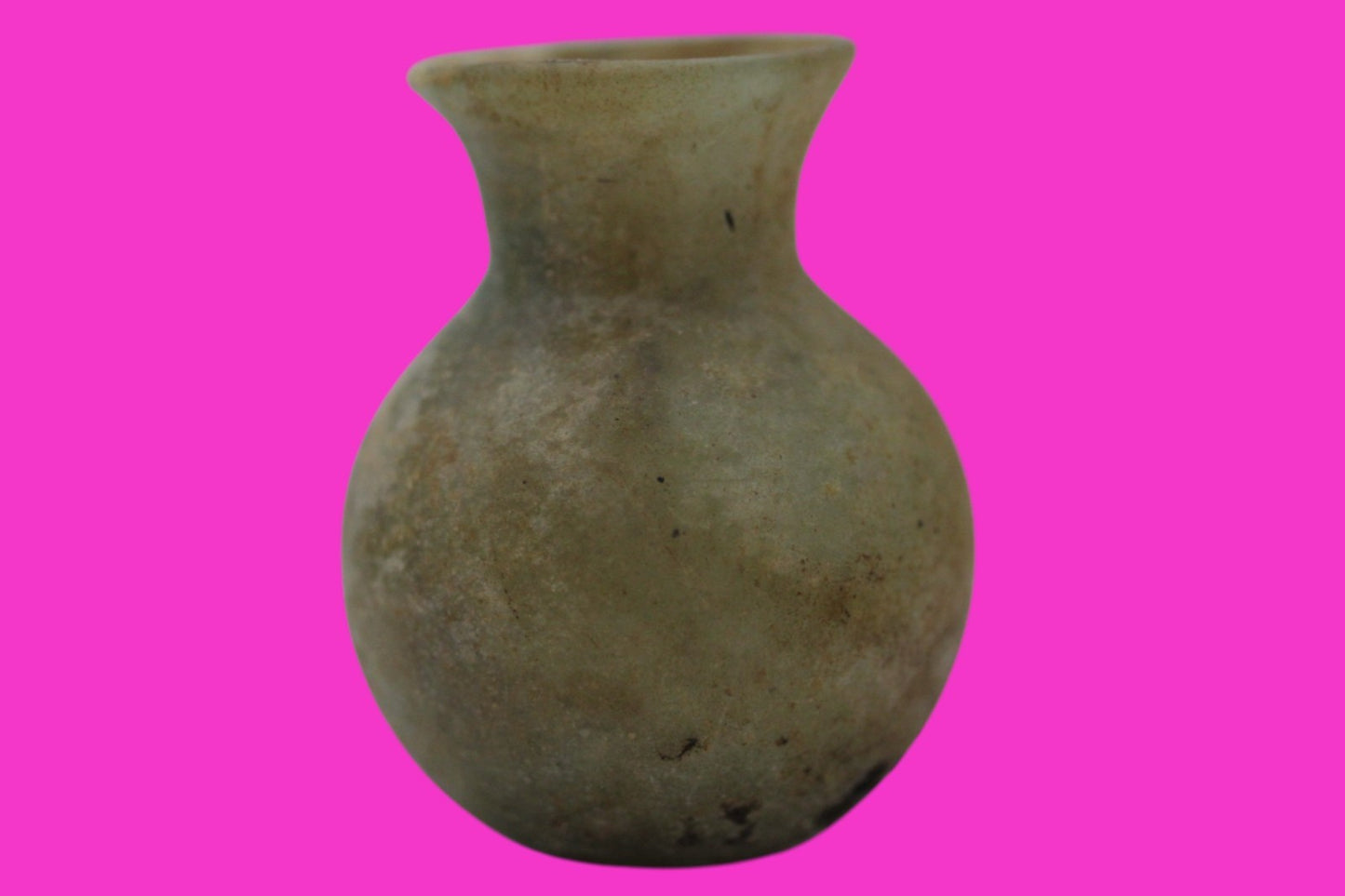 Holy Land Artifact Authentic Ancient Glass Bottle 100-300 AD Roman Era COA J17