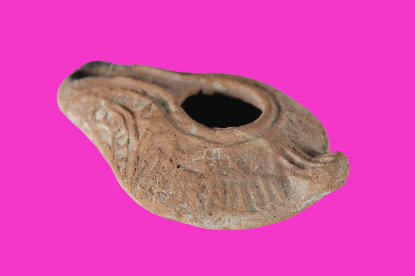 Holy Land Oil Lamp Ancient Artifact Time of the Christians 313-636 AD COA 195