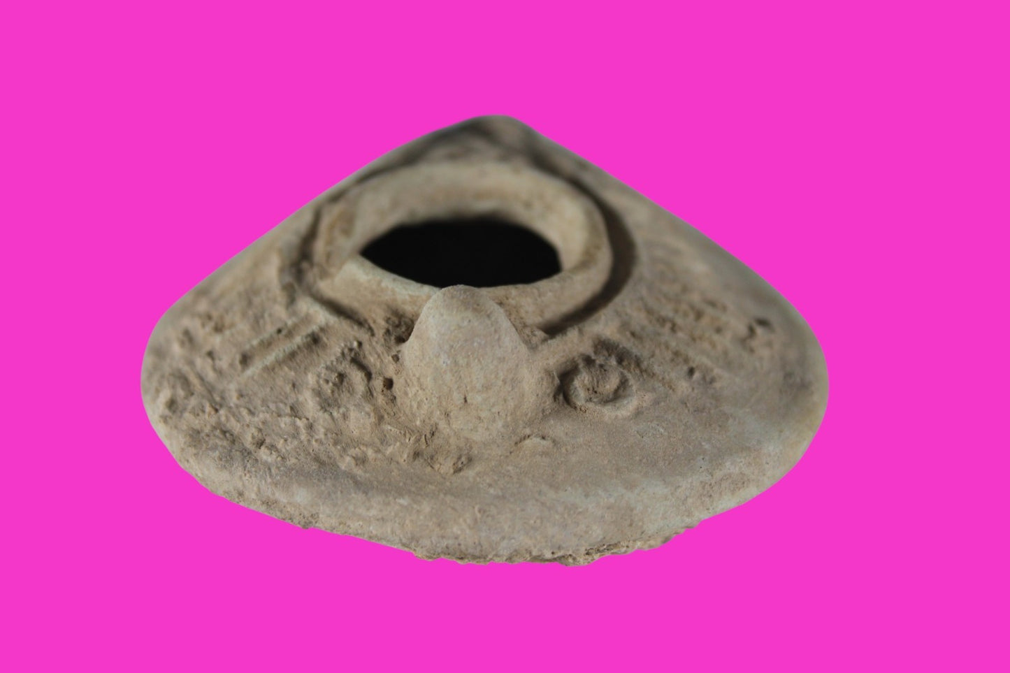 Holy Land Oil Lamp Ancient Artifact Time of the Christians 313-636 AD COA 187