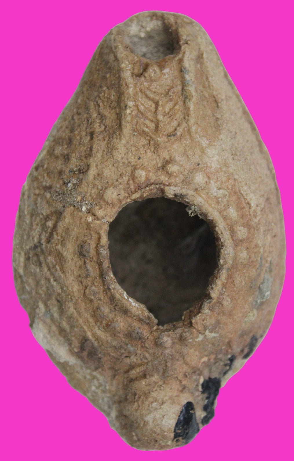 Holy Land Oil Lamp Ancient Artifact Time of the Christians 313-636 AD COA 190