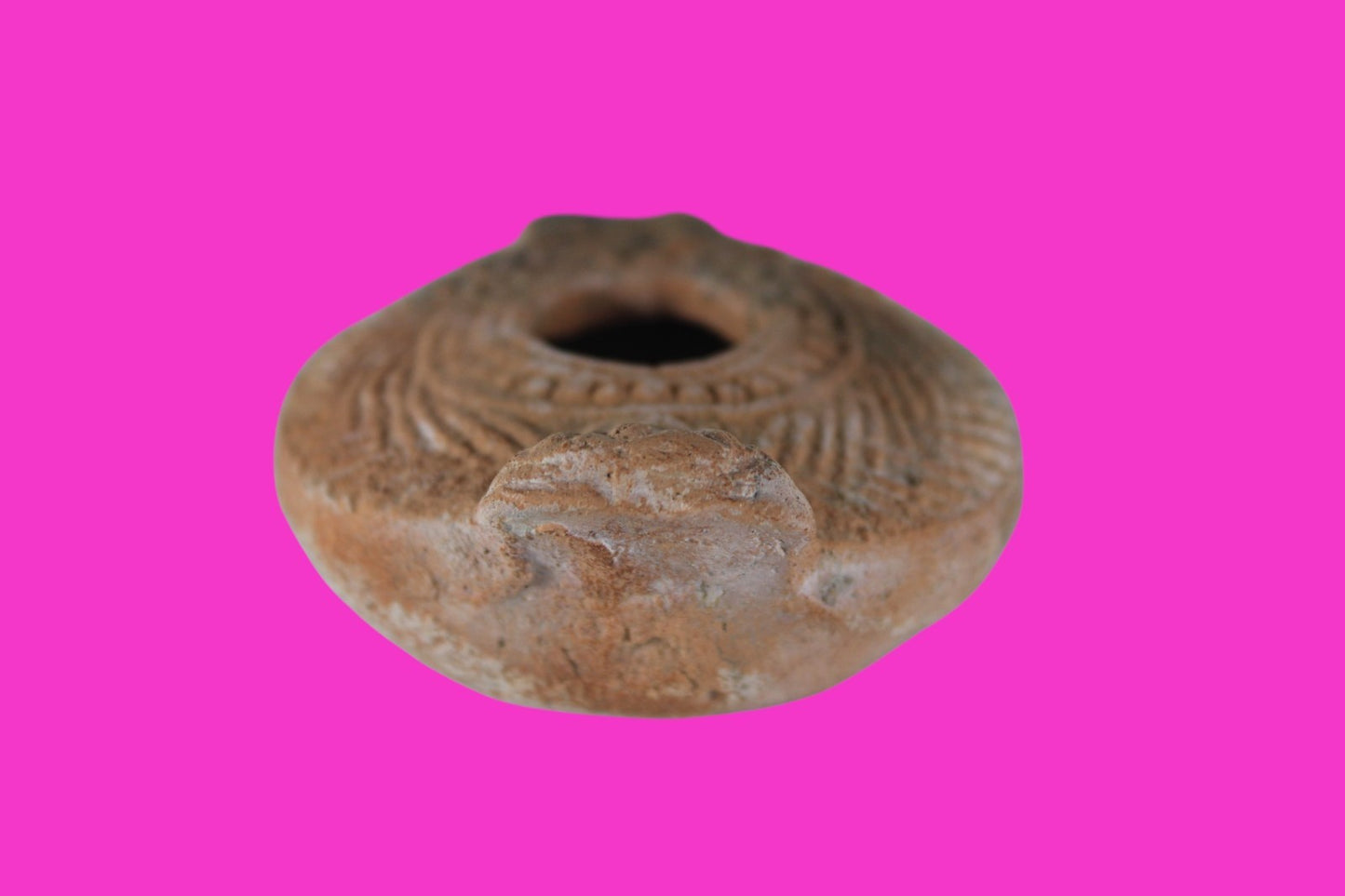 Holy Land Oil Lamp Ancient Artifact Time of the Christians 313-636 AD COA 185