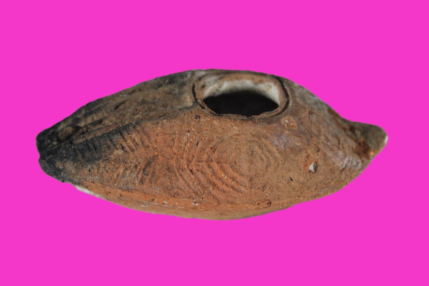 Holy Land Oil Lamp Ancient Artifact Time of the Christians 313-636 AD COA 216