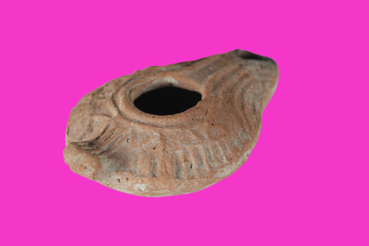 Holy Land Oil Lamp Ancient Artifact Time of the Christians 313-636 AD COA 195