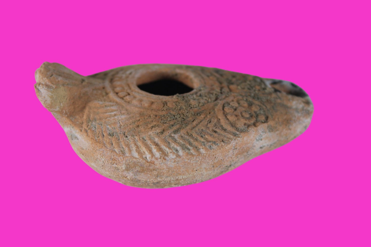 Holy Land Oil Lamp Ancient Artifact Time of the Christians 313-636 AD COA 185