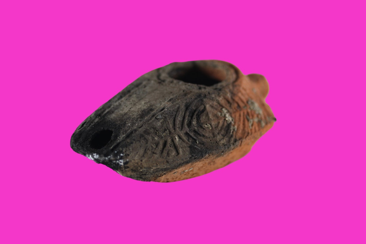Holy Land Oil Lamp Ancient Artifact Time of the Christians 313-636 AD COA 48