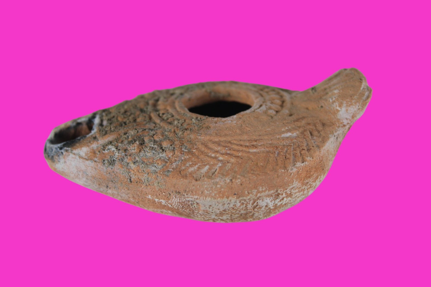 Holy Land Oil Lamp Ancient Artifact Time of the Christians 313-636 AD COA 185