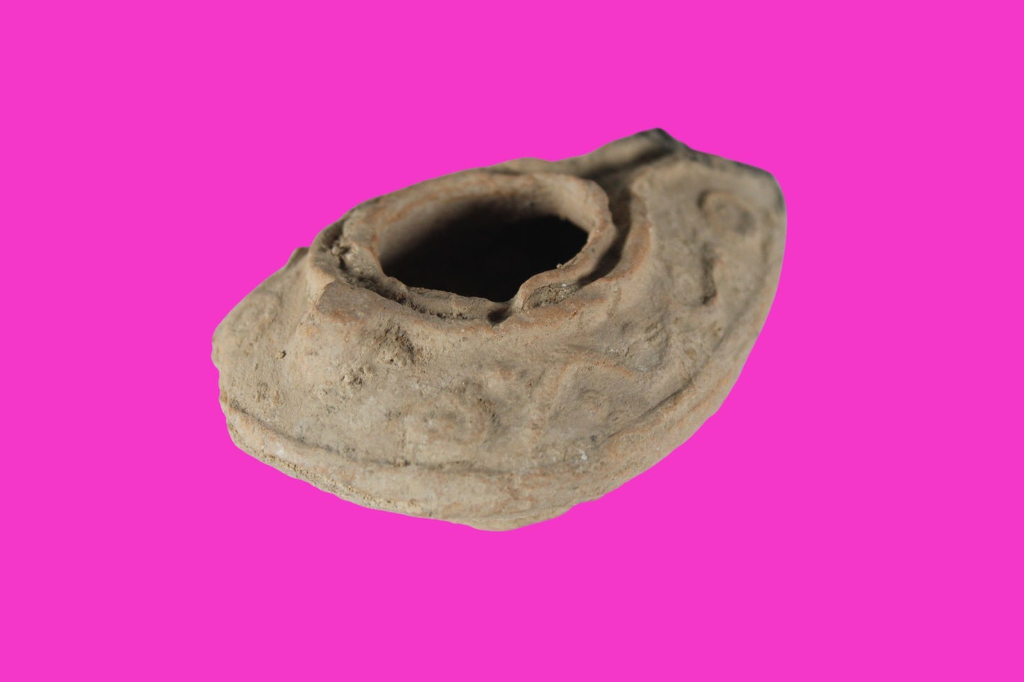 Holy Land Oil Lamp Ancient Artifact Time of the Christians 313-636 AD COA 211