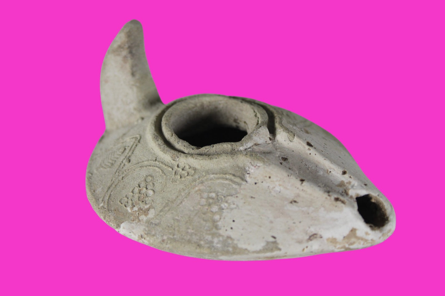 Holy Land Oil Lamp Ancient Artifact Time of the Christians 313-636 AD COA 191