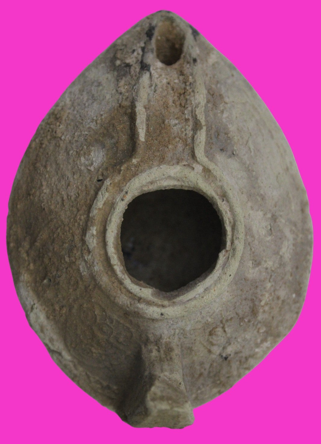 Holy Land Oil Lamp Ancient Artifact Time of the Christians 313-636 AD COA 197