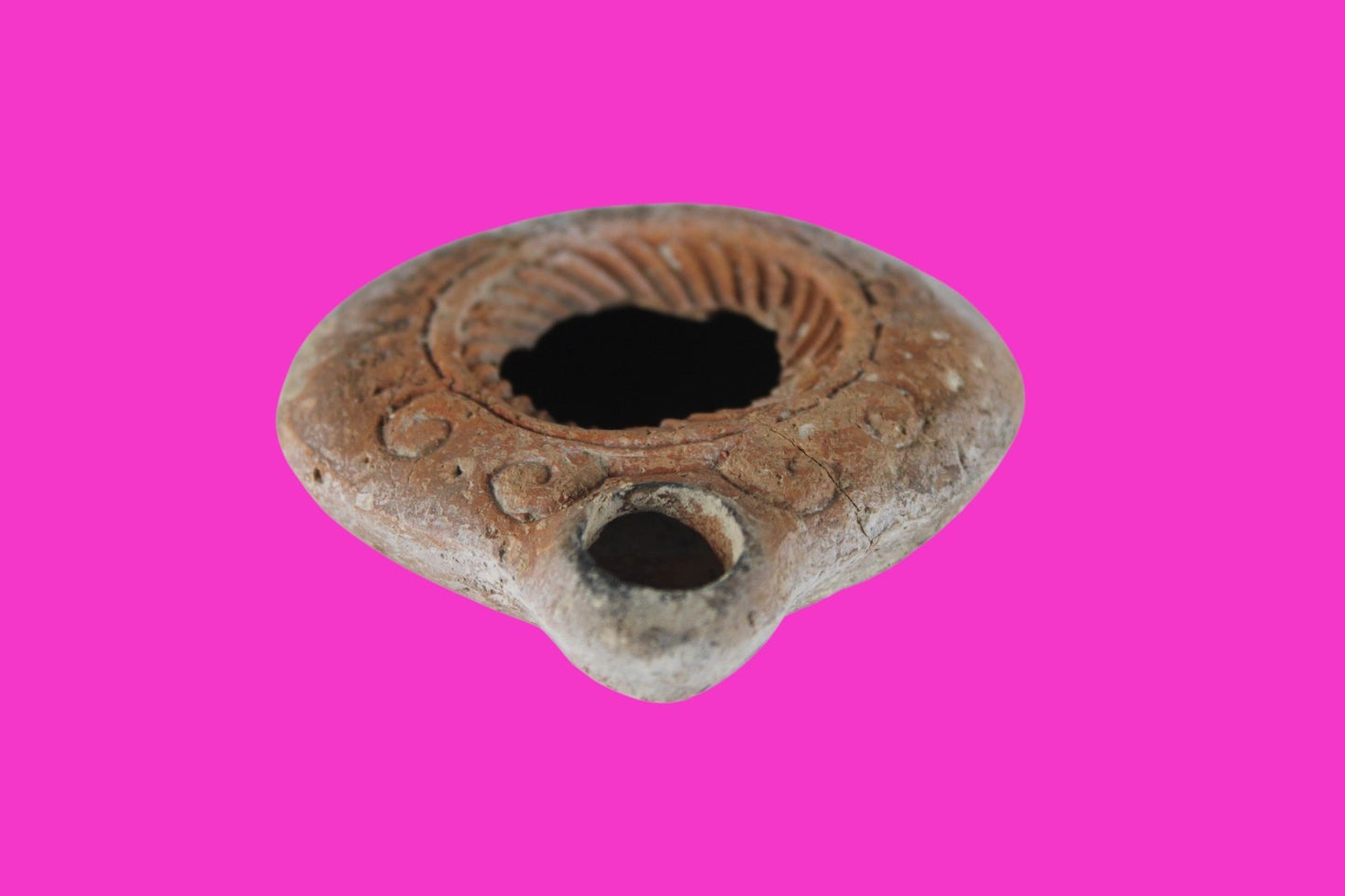 Holy Land Oil Lamp Ancient Artifact Time of Jesus & Apostles 63BC-323AD COA 168