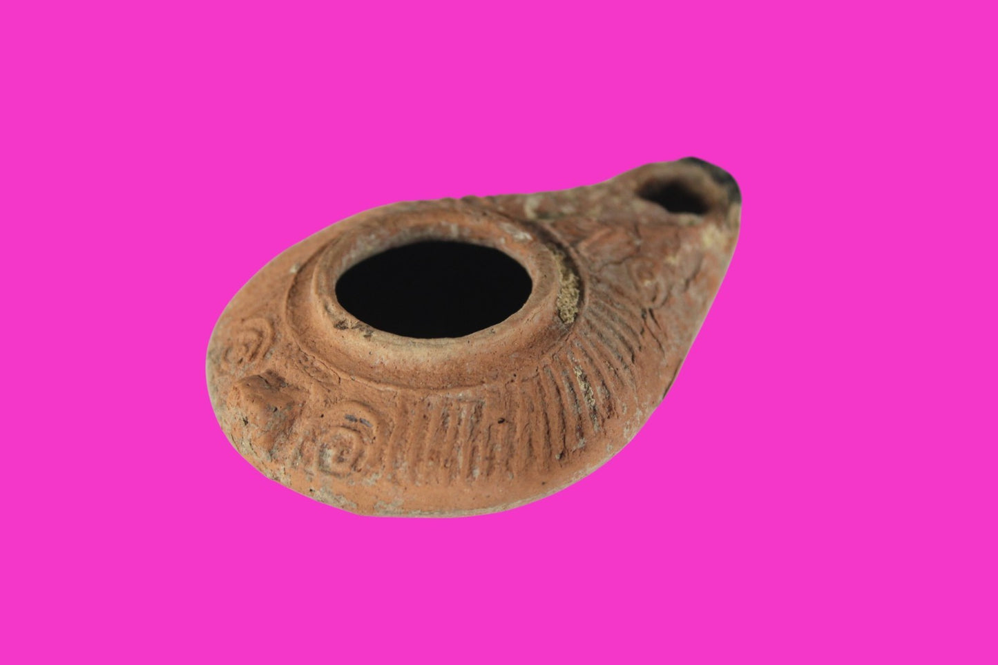 Holy Land Oil Lamp Ancient Artifact Time of the Christians 313-636 AD COA 226
