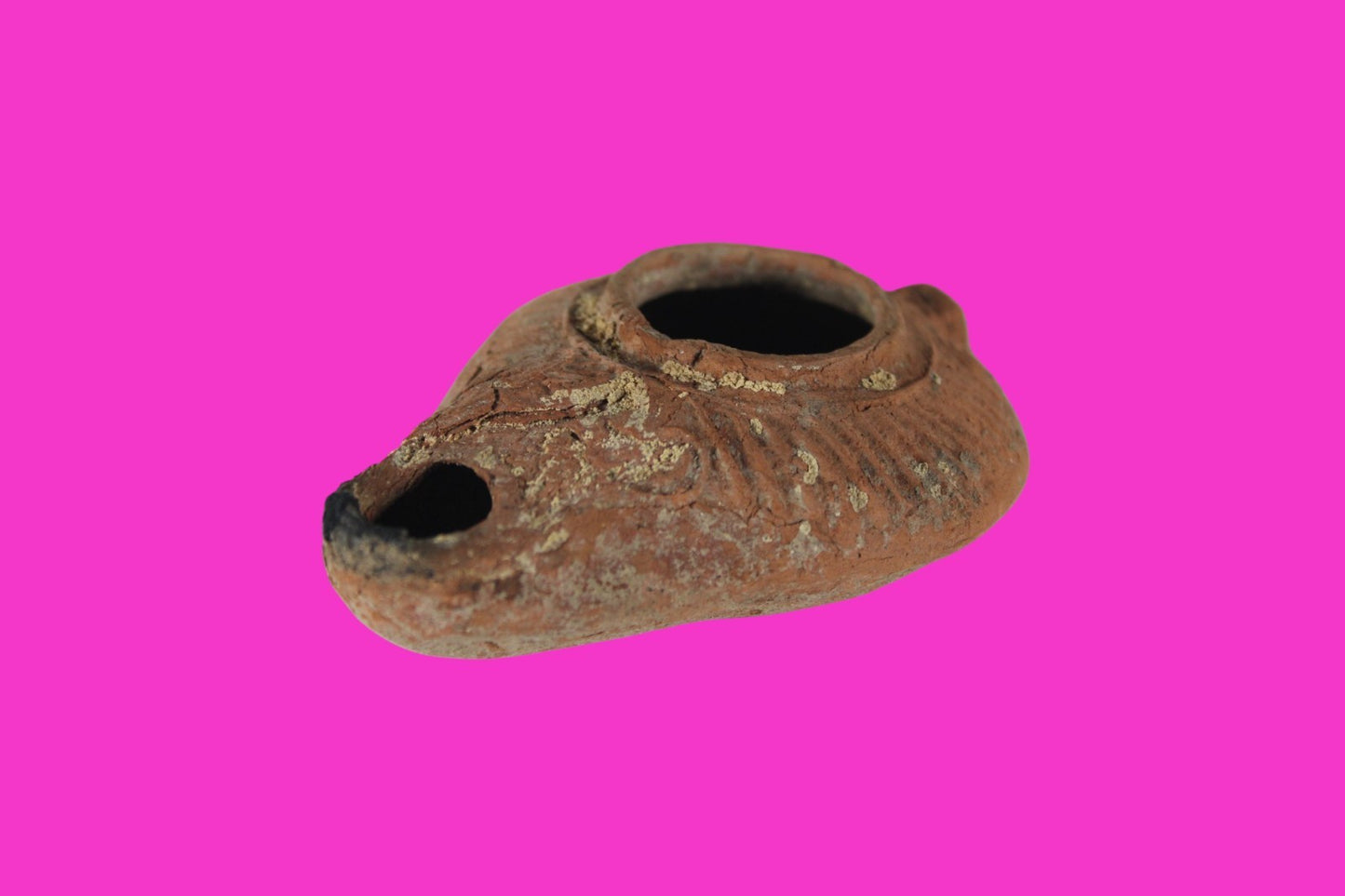 Holy Land Oil Lamp Ancient Artifact Time of the Christians 313-636 AD COA 226
