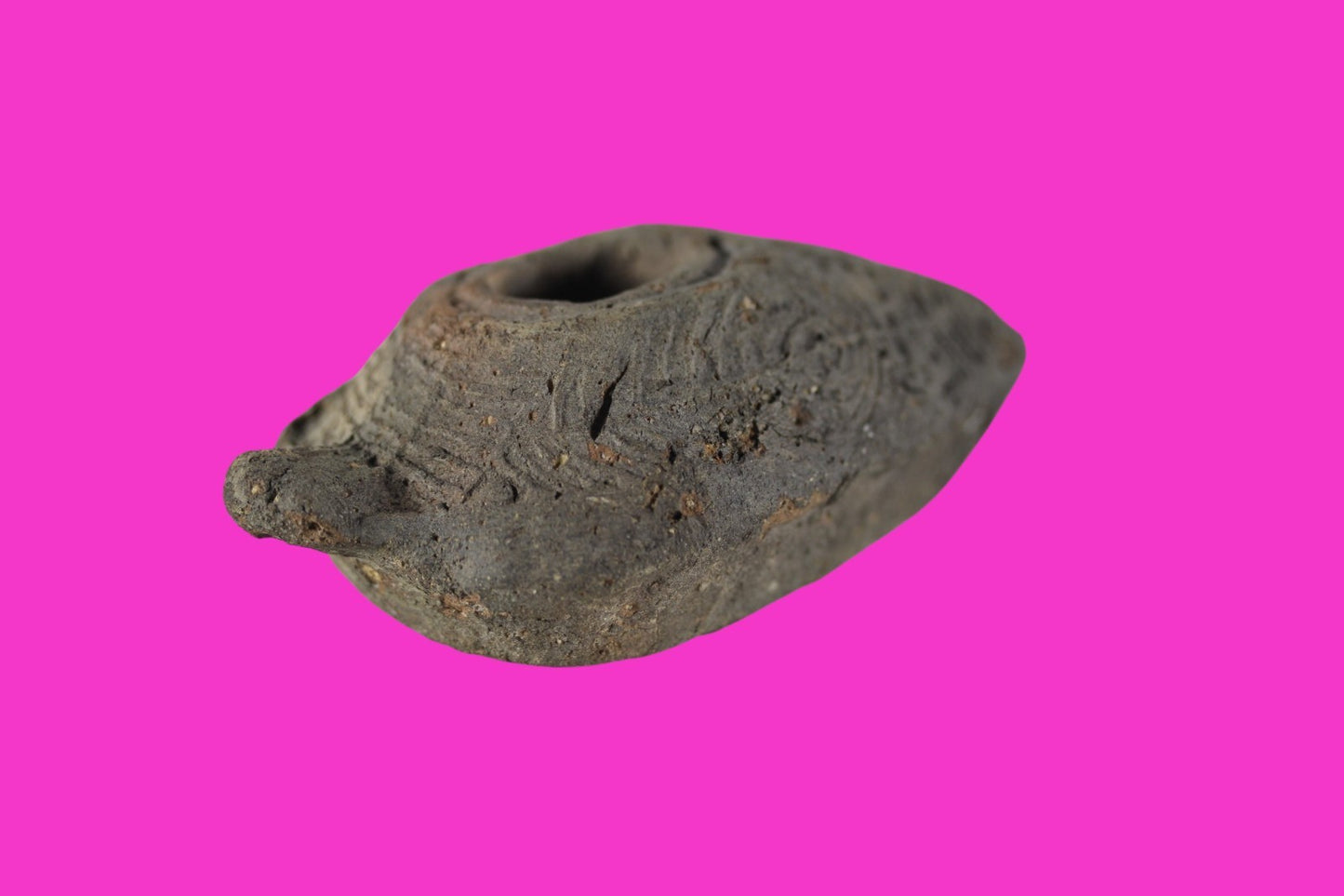 Holy Land Oil Lamp Ancient Artifact Time of the Christians 313-636 AD COA 59