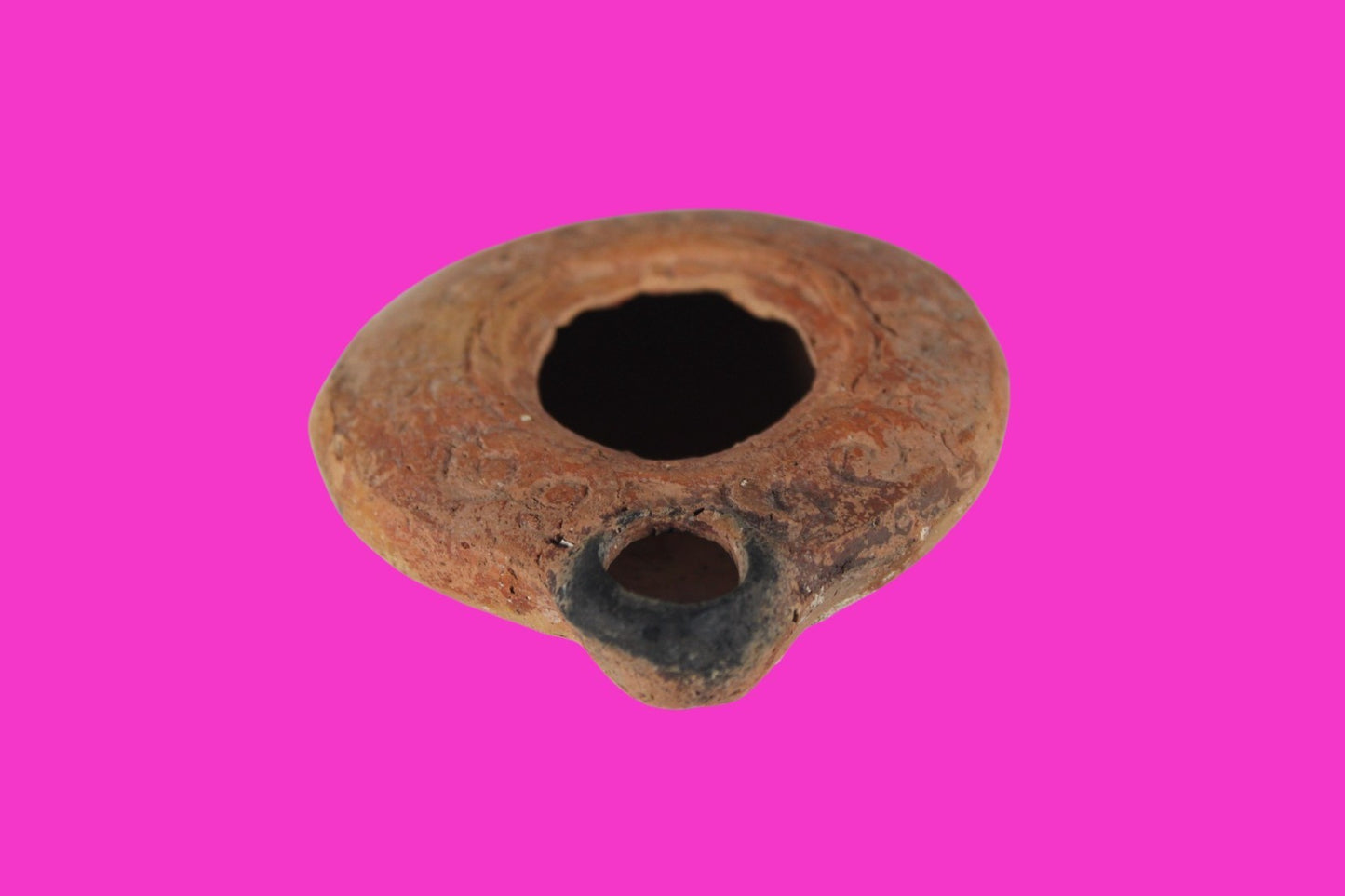 Holy Land Oil Lamp Ancient Artifact Time of Jesus & Apostles 63BC-323AD COA 140