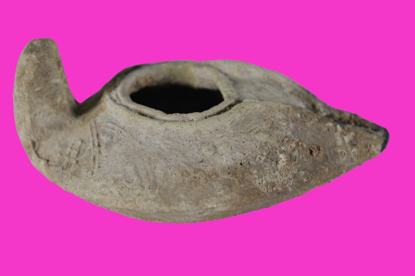 Holy Land Oil Lamp Ancient Artifact Time of the Christians 313-636 AD COA 184