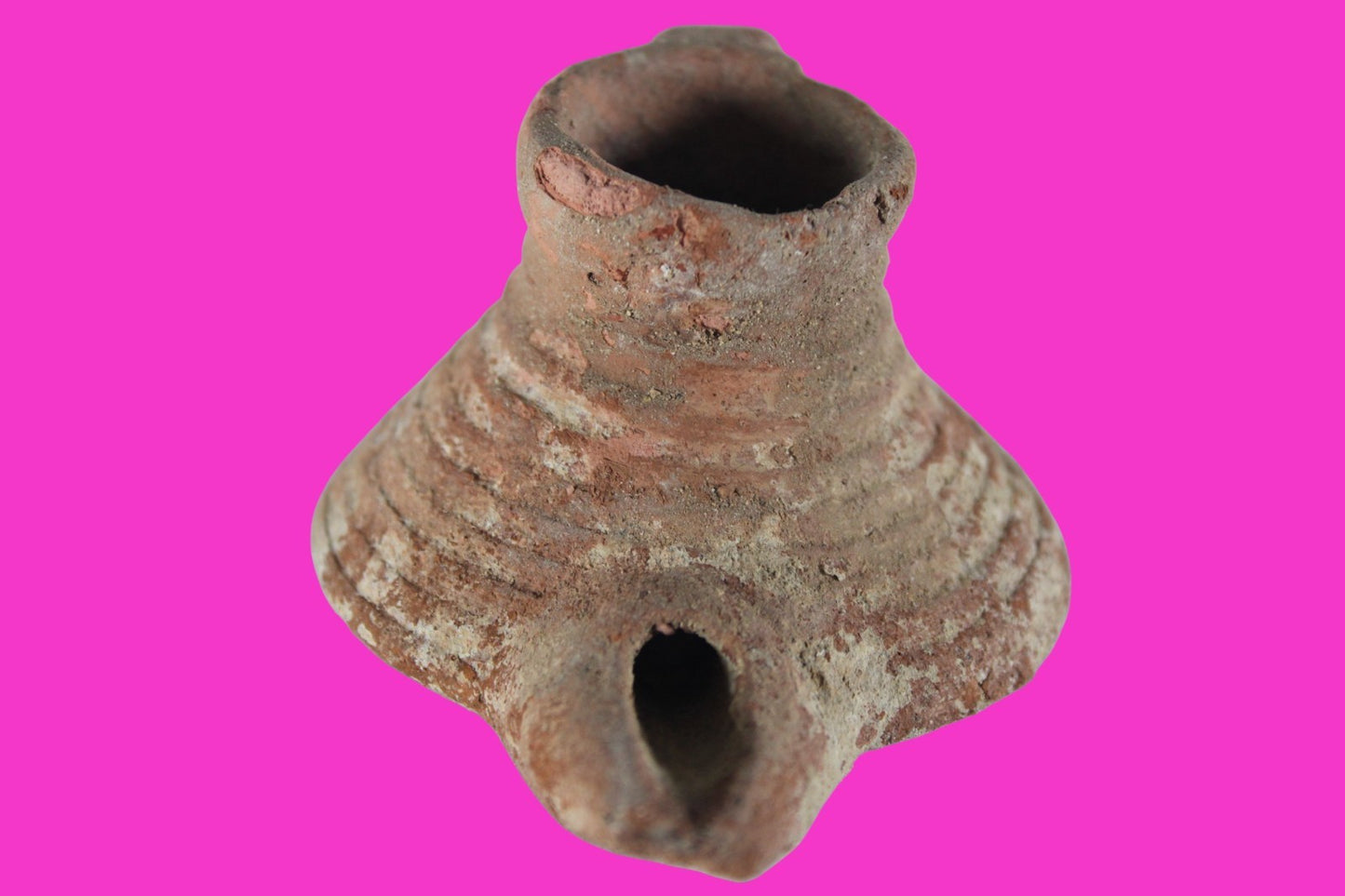 Holy Land Oil Lamp Ancient Artifact Time of the Arab Invasion 660-800 AD COA 237