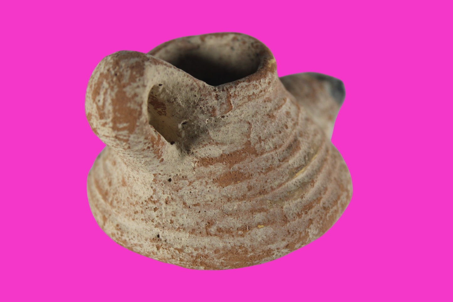 Holy Land Oil Lamp Ancient Artifact Time of the Arab Invasion 660-800 AD COA 238