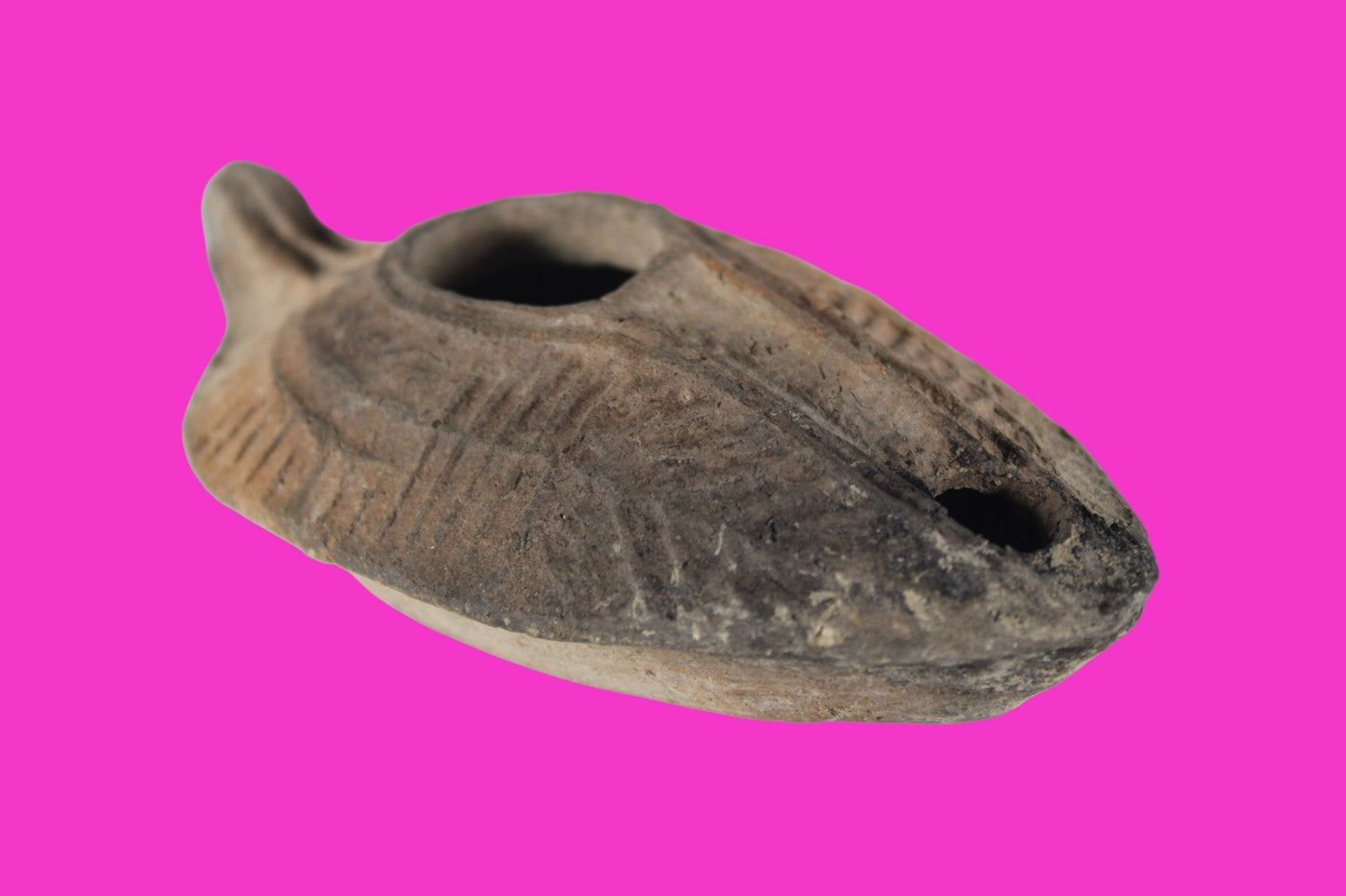 Holy Land Oil Lamp Ancient Artifact Time of the Christians 313-636 AD COA 188