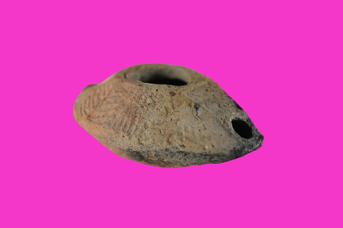 Holy Land Oil Lamp Ancient Artifact Time of the Christians 313-636 AD COA 47