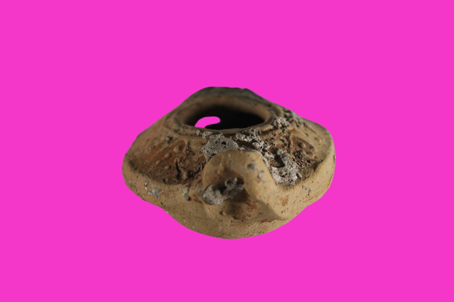 Ancient Holy Land Oil Lamp Artifact Jesus Christ Homeland 100BC-400AD COA 30