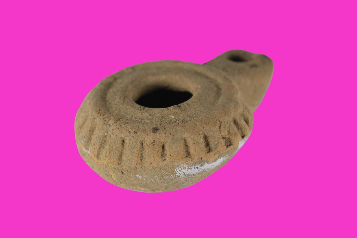 Holy Land Oil Lamp Ancient Artifact Time of Jesus & Apostles 63BC-323AD COA 158