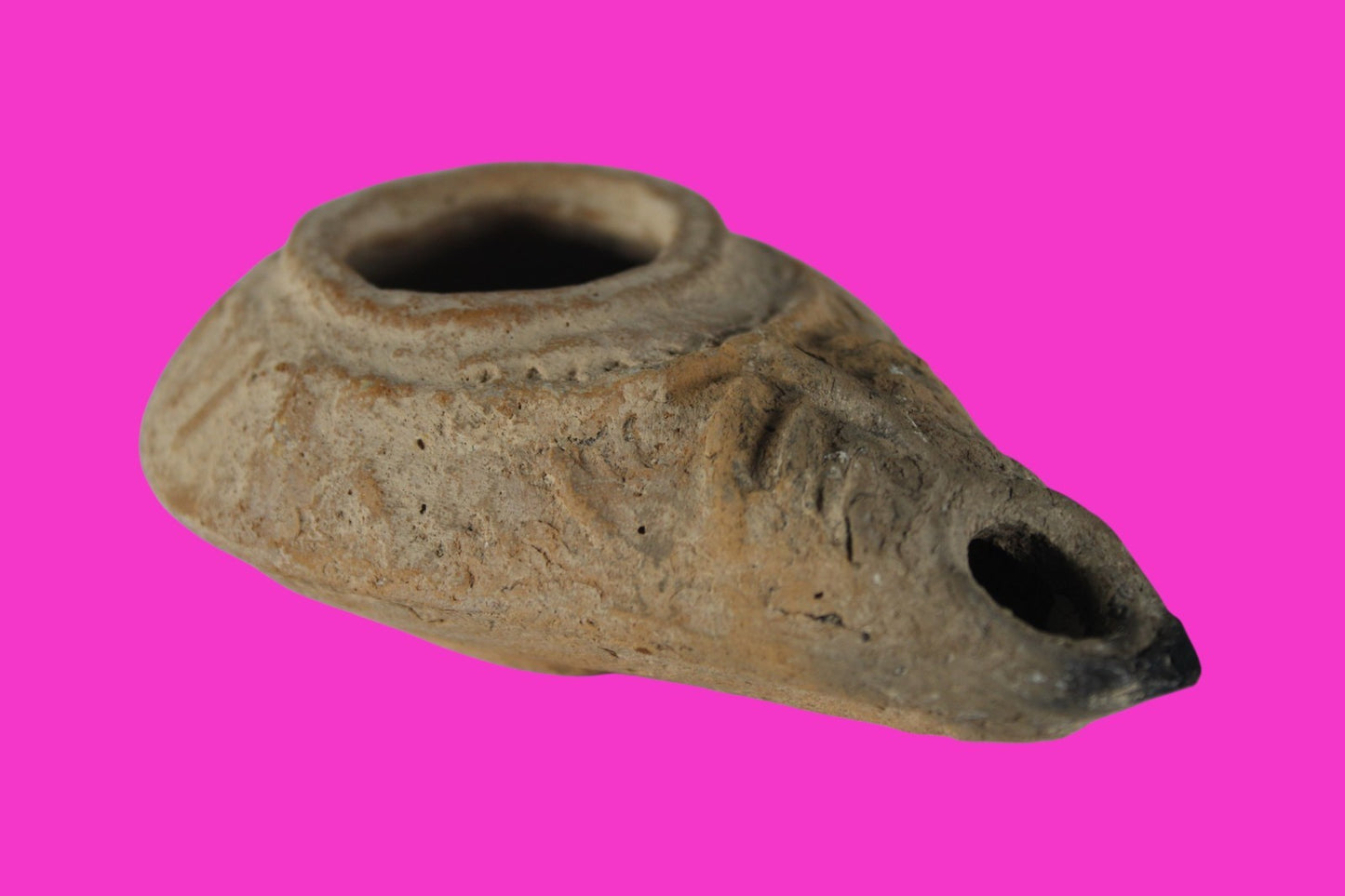 Holy Land Oil Lamp Ancient Artifact Time of the Christians 313-636 AD COA 186