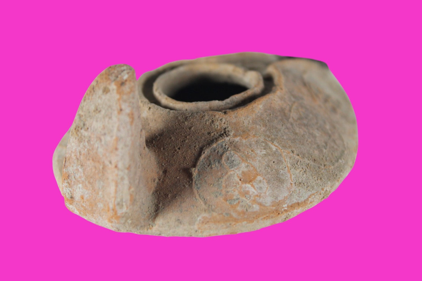 Holy Land Oil Lamp Ancient Artifact Time of the Christians 313-636 AD COA 181