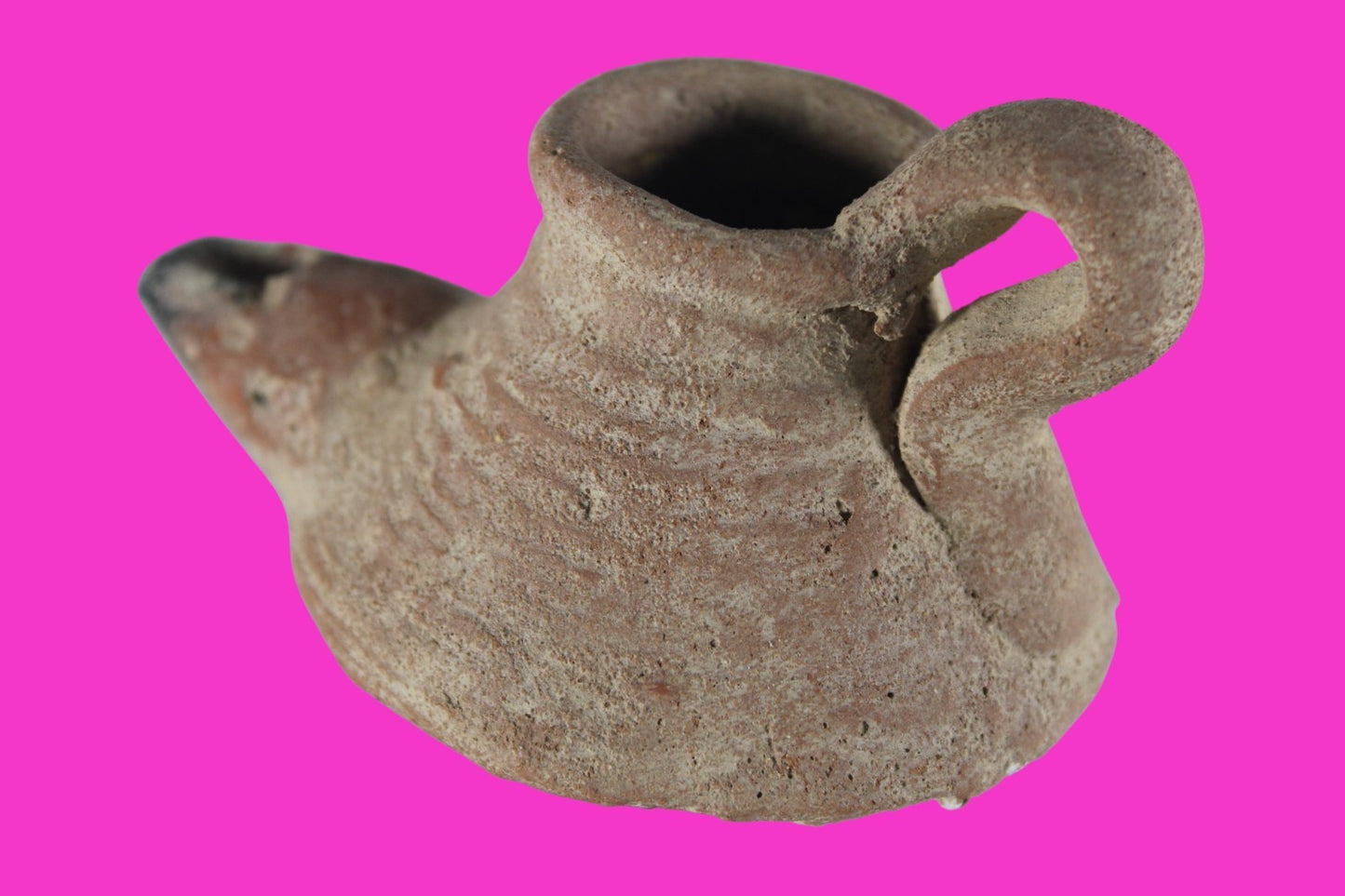 Holy Land Oil Lamp Ancient Artifact Time of the Arab Invasion 660-800 AD COA 241