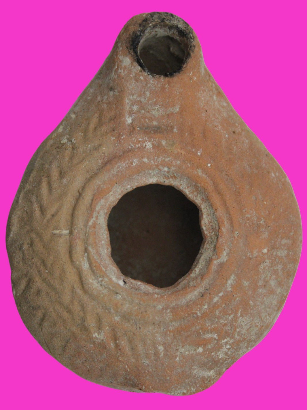 Holy Land Oil Lamp Ancient Artifact Time of the Christians 313-636 AD COA 217
