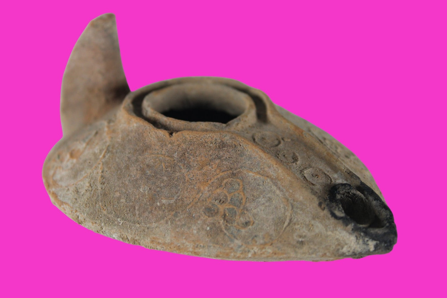 Holy Land Oil Lamp Ancient Artifact Time of the Christians 313-636 AD COA 181