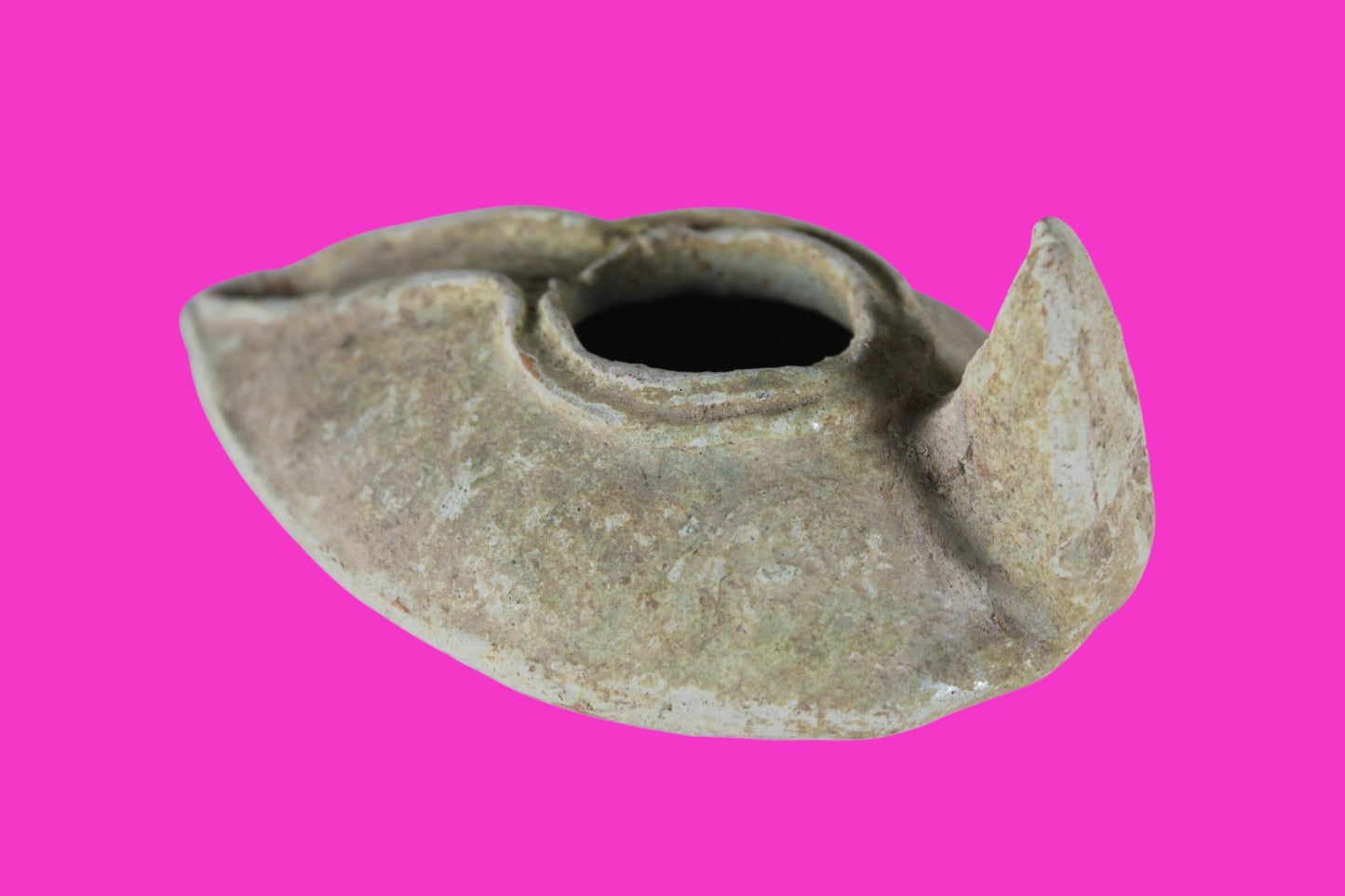 Holy Land Oil Lamp Ancient Artifact Time of the Christians 313-636 AD COA 213